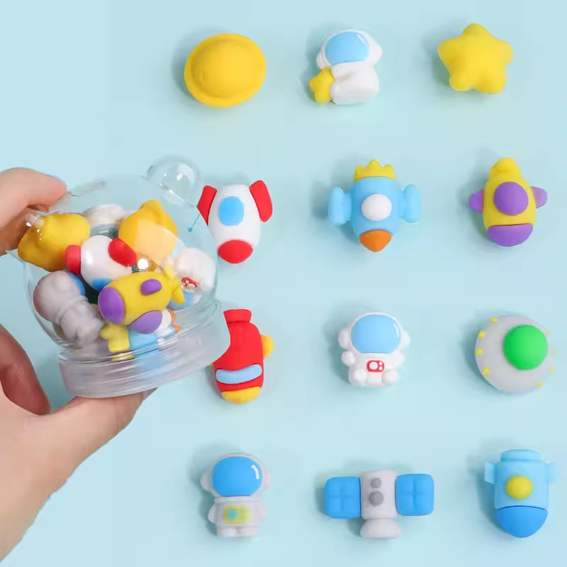 Keqijia 3D гума за корекция с форми на морски животни в кофа, TPR материал, за деца и ученици