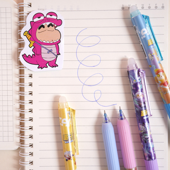 Wenlai Cartoon Διαγραψιμη Γέλη Στυλό, Πλαστικό Κέλυφος, Κουμπί Πατήματος, Θερμικό Μελάνι