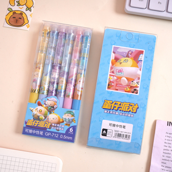 Wenlai Cartoon Διαγραψιμη Γέλη Στυλό, Πλαστικό Κέλυφος, Κουμπί Πατήματος, Θερμικό Μελάνι