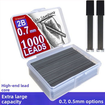 Longyi γόμωση μολυβιού μηχανικού με ρητινώδη πυρήνα, μεταλλικό περίβλημα, 2 εφεδρικές γόμισες