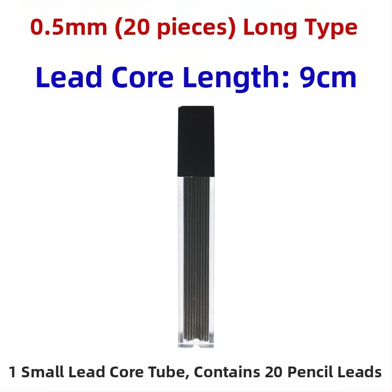 Longyi γόμωση μολυβιού μηχανικού με ρητινώδη πυρήνα, μεταλλικό περίβλημα, 2 εφεδρικές γόμισες