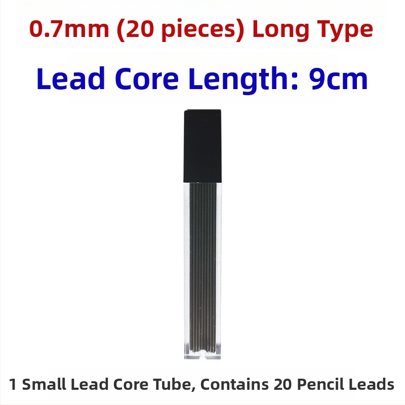 Longyi γόμωση μολυβιού μηχανικού με ρητινώδη πυρήνα, μεταλλικό περίβλημα, 2 εφεδρικές γόμισες