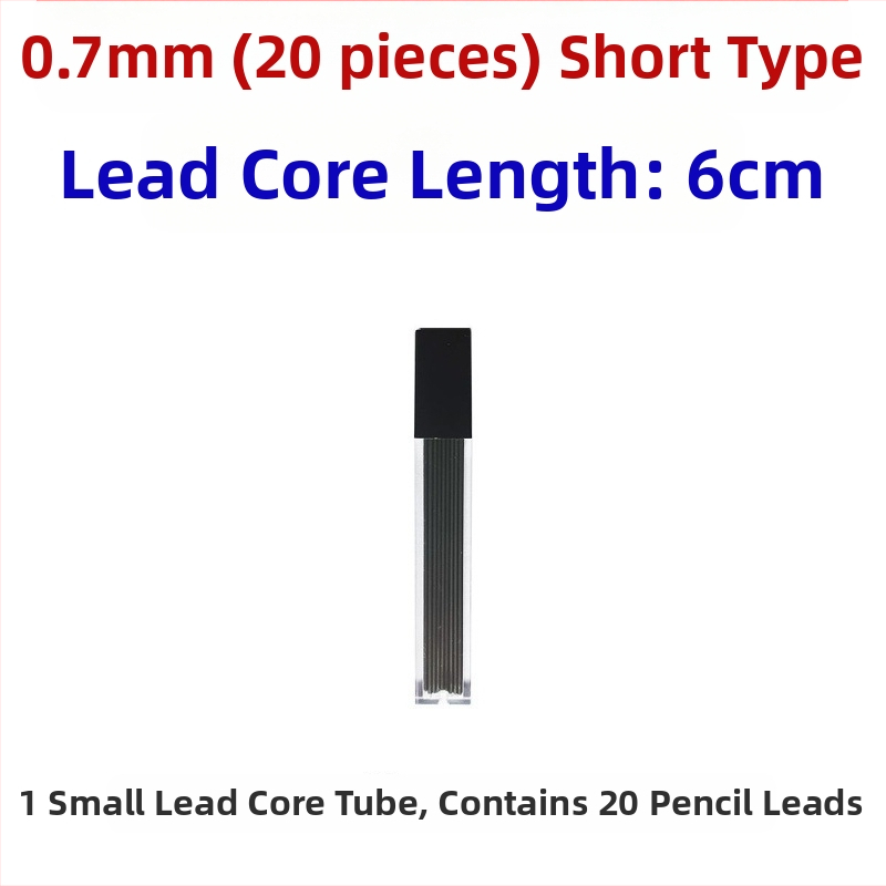 Longyi γόμωση μολυβιού μηχανικού με ρητινώδη πυρήνα, μεταλλικό περίβλημα, 2 εφεδρικές γόμισες