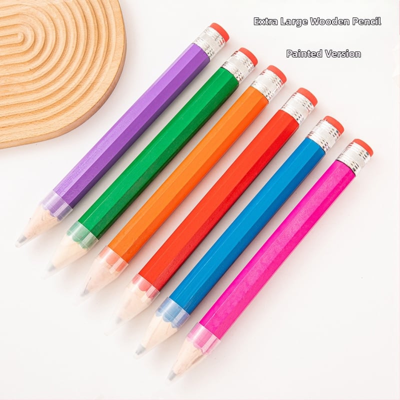 Дървена писалка за релаксация в стил гигантски молив, марка друга, тип друга