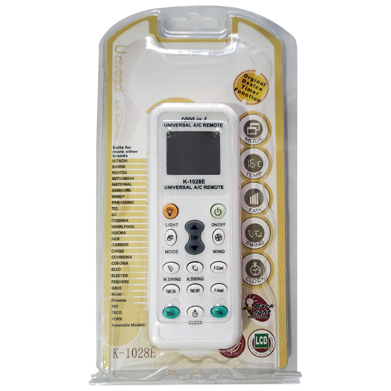 Univerzális légkondicionáló távirányító - Shengpeng, 1028E, mechanikus vezérlés, TV-kiegészítők