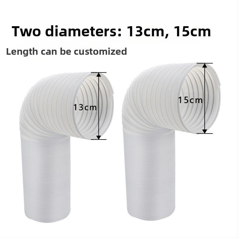 Преносима тръба за изхвърляне на въздух от климатик с телескопичен топлообменник и усилена кордувана PP тръба с метална армировка