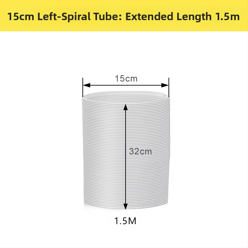 Преносима тръба за изхвърляне на въздух от климатик с телескопичен топлообменник и усилена кордувана PP тръба с метална армировка