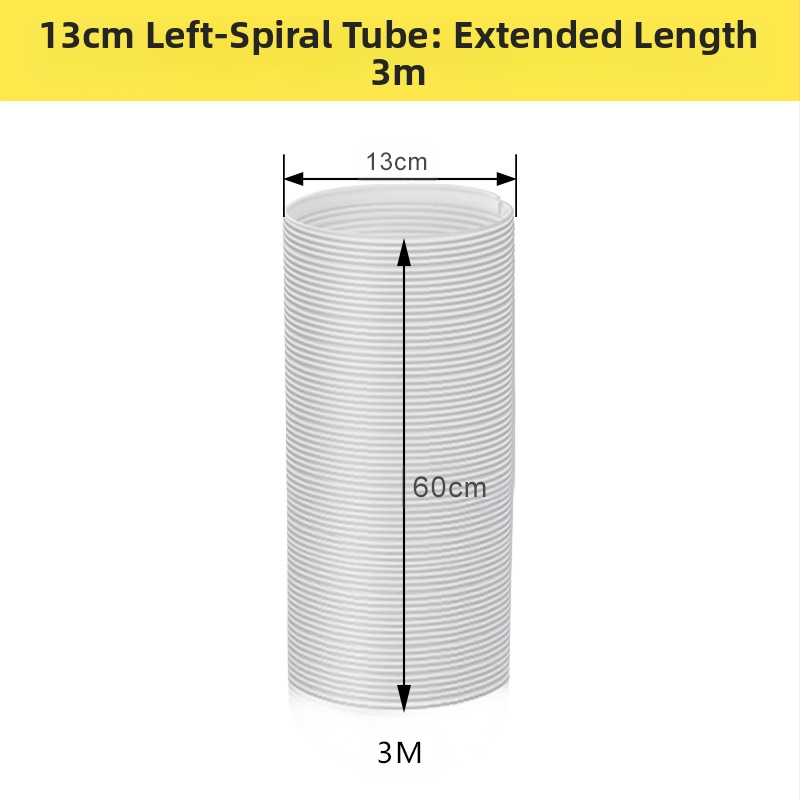Преносима тръба за изхвърляне на въздух от климатик с телескопичен топлообменник и усилена кордувана PP тръба с метална армировка