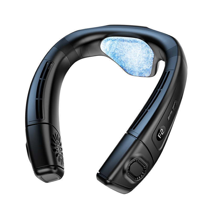 Ventilator mini pentru gât fără palete, baterie încorporată de 4000 mAh, încărcare USB, 3 viteze, motor brushless, zgomot sub 36 dB