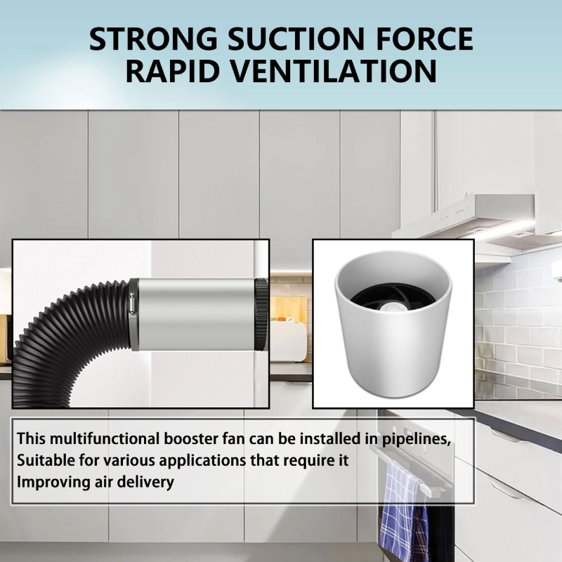 12V tiho ispušni ventilator za ventilaciju, plastično kućište, usmjeren protok zraka naprijed