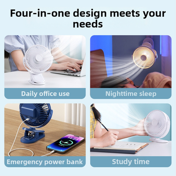 KESIJAR Ανεμιστήρας με κλιπ –φορητός και επιτραπέζιος, αναδιπλόμενος, κινητήρας χωρίς ψήκτρες, ενσωματωμένη μπαταρία 4000–6000mAh, USB τροφοδοσία, αθόρυβος (<36dB)