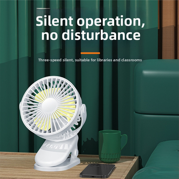 Κλιπ-ανεμιστήρας USB με ενσωματωμένη μπαταρία, 3 ταχύτητες, 3 λεπίδες