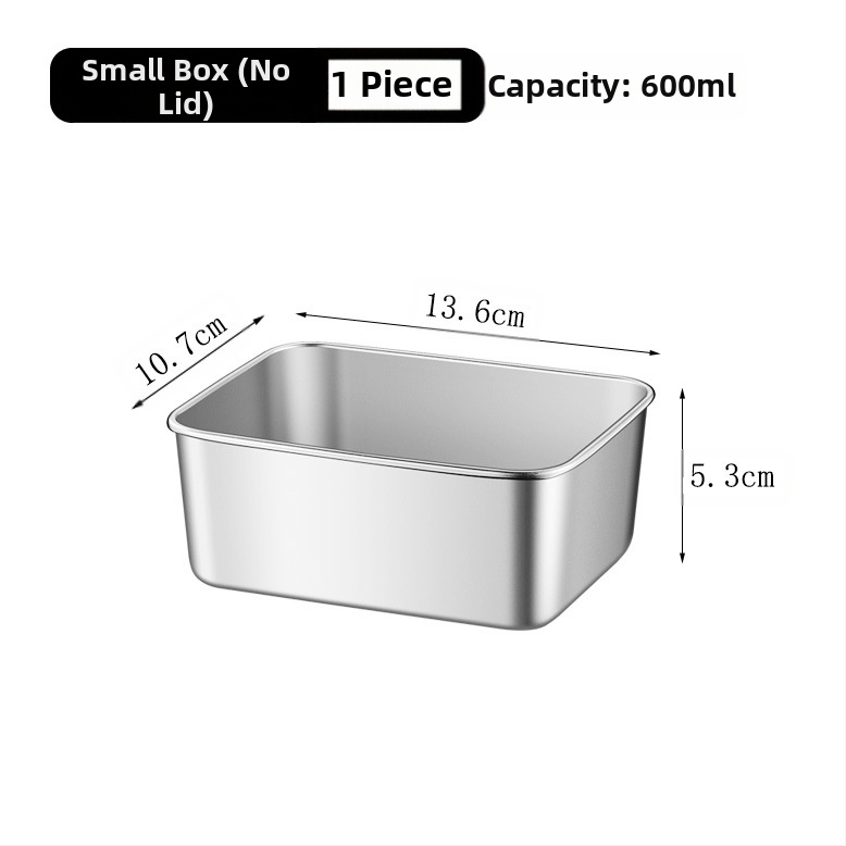 Nerūdijančio plieno kvadratinė lėkštė su dangčiu – patvari serviravimo ir laikymo talpa, elektrolyzinis paviršius, galimybė spausdinti logotipą