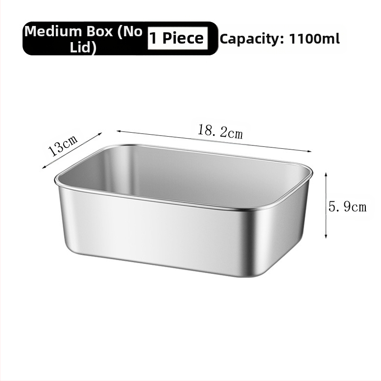 Nerūdijančio plieno kvadratinė lėkštė su dangčiu – patvari serviravimo ir laikymo talpa, elektrolyzinis paviršius, galimybė spausdinti logotipą