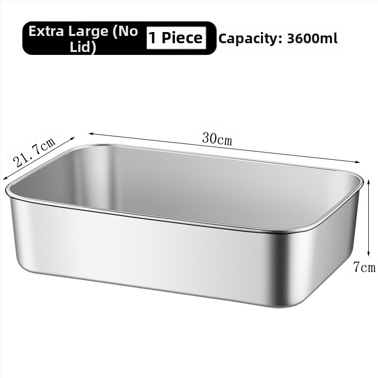 Nerūdijančio plieno kvadratinė lėkštė su dangčiu – patvari serviravimo ir laikymo talpa, elektrolyzinis paviršius, galimybė spausdinti logotipą