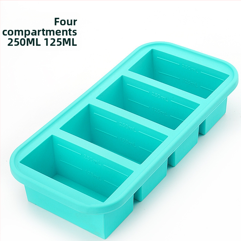 Силиконова форма за лед с капак – 500 ml, бързо замразяване, лесно изваждане, кутия за съхранение на храна