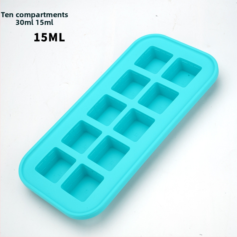 Силиконова форма за лед с капак – 500 ml, бързо замразяване, лесно изваждане, кутия за съхранение на храна