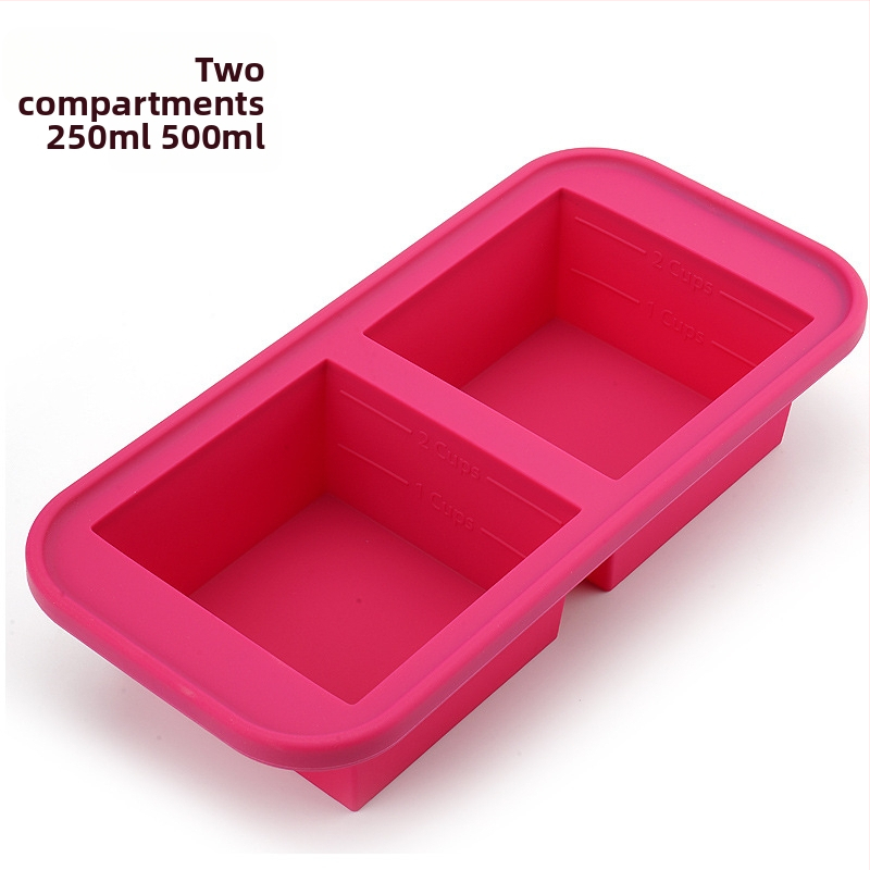 Силиконова форма за лед с капак – 500 ml, бързо замразяване, лесно изваждане, кутия за съхранение на храна