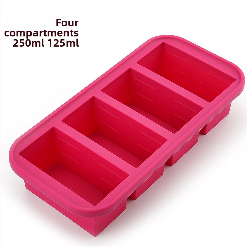 Силиконова форма за лед с капак – 500 ml, бързо замразяване, лесно изваждане, кутия за съхранение на храна