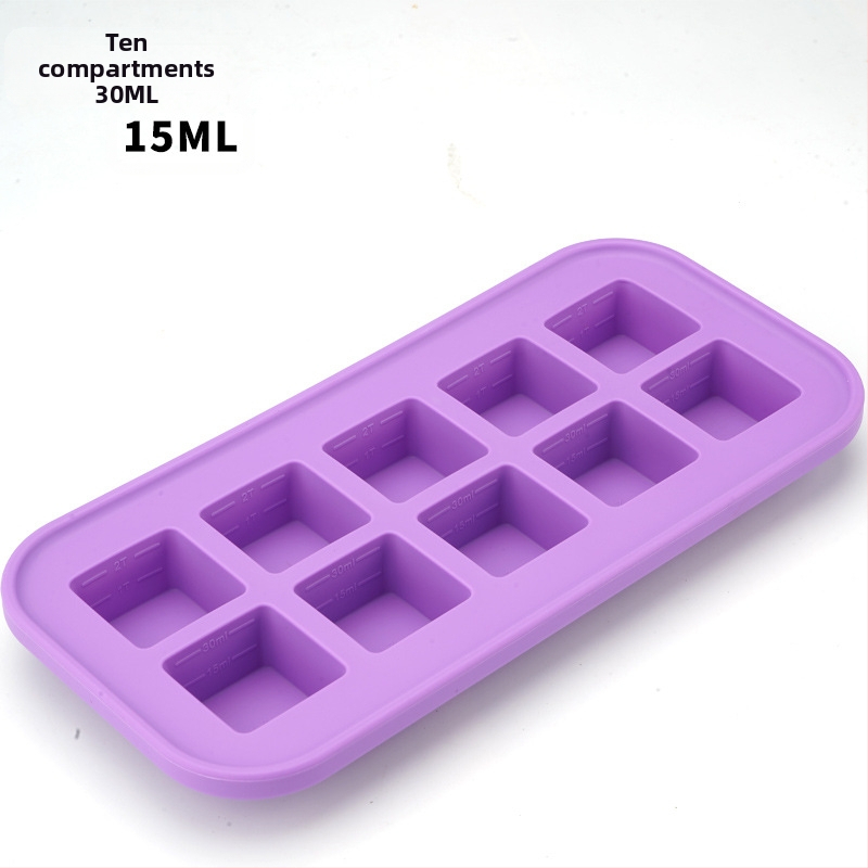 Силиконова форма за лед с капак – 500 ml, бързо замразяване, лесно изваждане, кутия за съхранение на храна