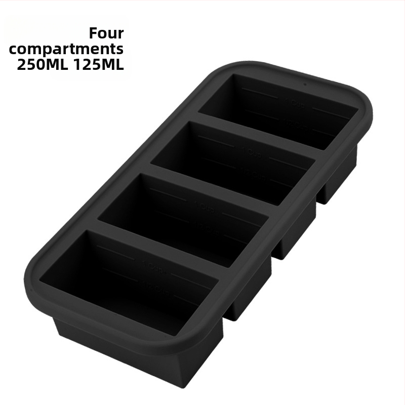 Силиконова форма за лед с капак – 500 ml, бързо замразяване, лесно изваждане, кутия за съхранение на храна