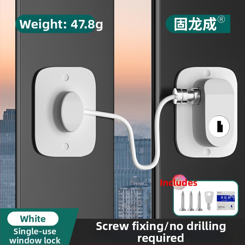 Gulongcheng 814 paroles slēdzene logu un durvju – nerūsējošais tērauds + ABS, bērnu drošība, piemērots logiem un bīdāmām durvīm, daudzfunkcionāla slēdzene