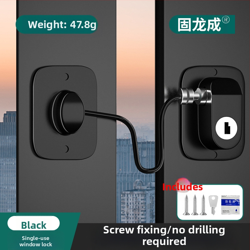 Gulongcheng 814 paroles slēdzene logu un durvju – nerūsējošais tērauds + ABS, bērnu drošība, piemērots logiem un bīdāmām durvīm, daudzfunkcionāla slēdzene