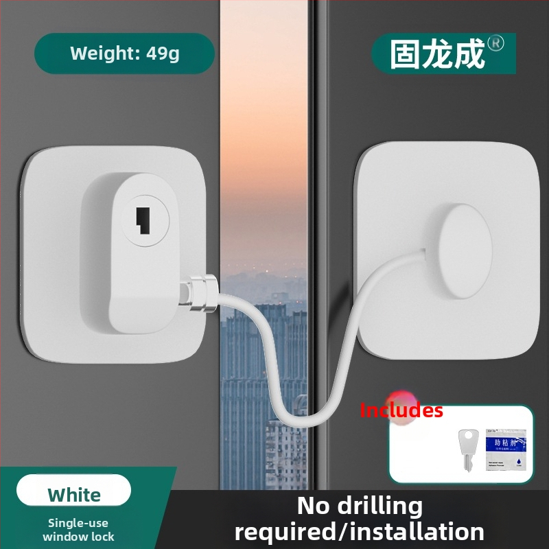 Gulongcheng 814 paroles slēdzene logu un durvju – nerūsējošais tērauds + ABS, bērnu drošība, piemērots logiem un bīdāmām durvīm, daudzfunkcionāla slēdzene