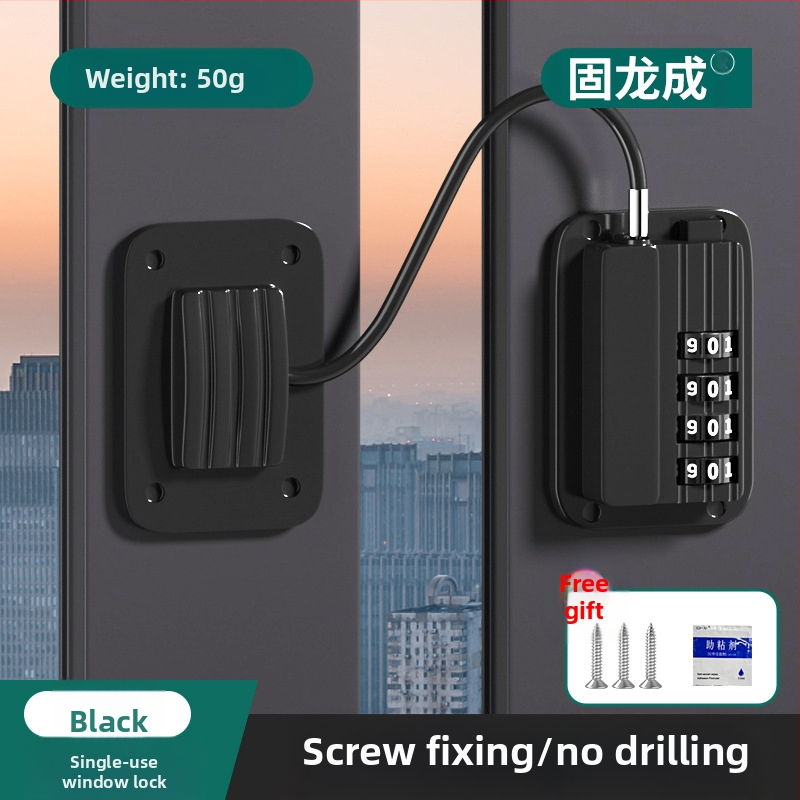 Gulongcheng 814 paroles slēdzene logu un durvju – nerūsējošais tērauds + ABS, bērnu drošība, piemērots logiem un bīdāmām durvīm, daudzfunkcionāla slēdzene