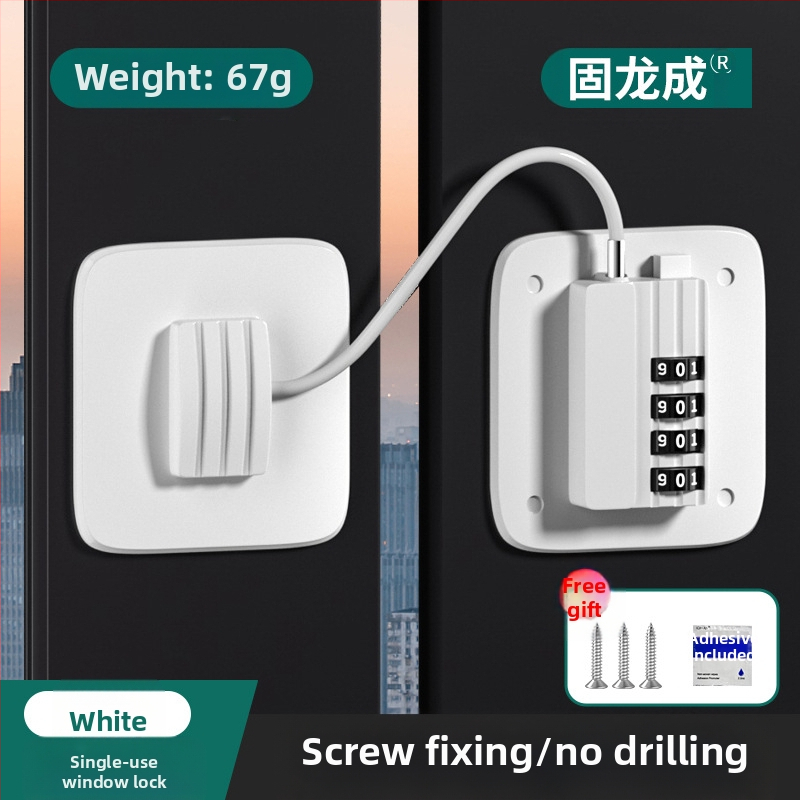 Gulongcheng 814 paroles slēdzene logu un durvju – nerūsējošais tērauds + ABS, bērnu drošība, piemērots logiem un bīdāmām durvīm, daudzfunkcionāla slēdzene