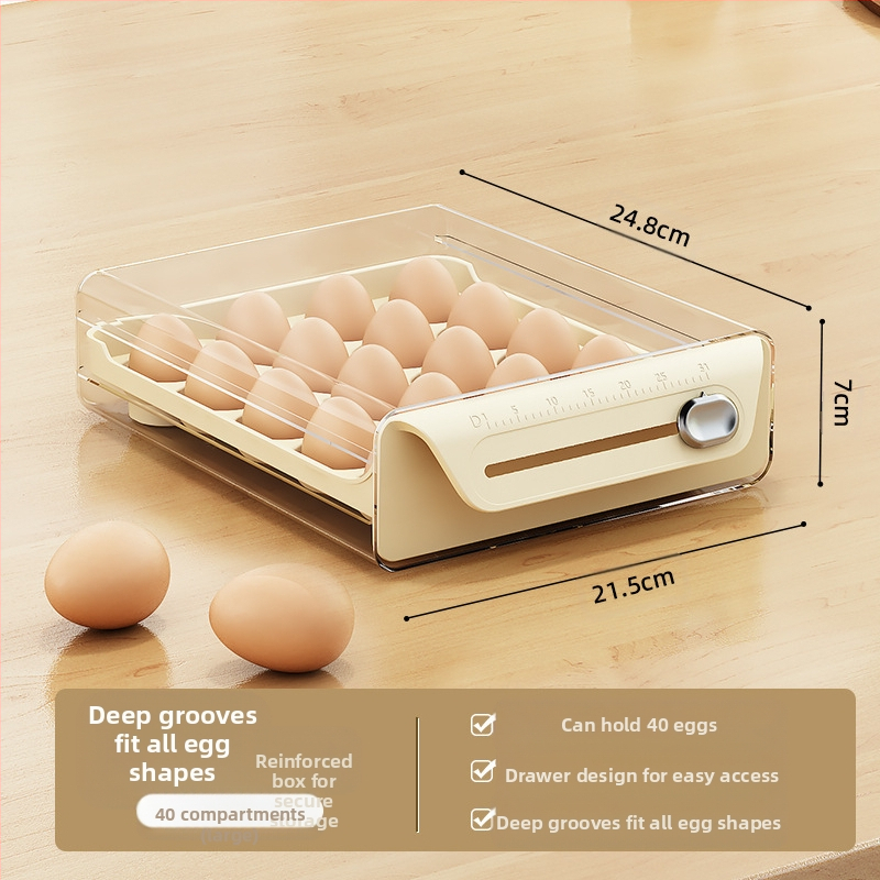 Munade hoiukarp külmkappi - läbipaistev PET, kahekihiline, toidukvaliteediga plastik