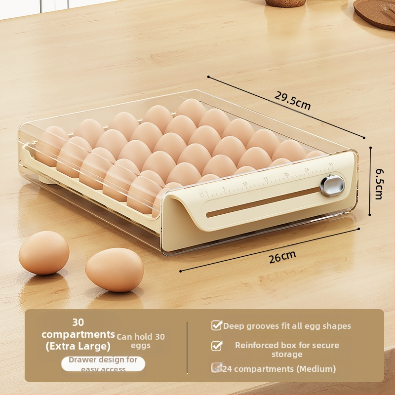 Munade hoiukarp külmkappi - läbipaistev PET, kahekihiline, toidukvaliteediga plastik