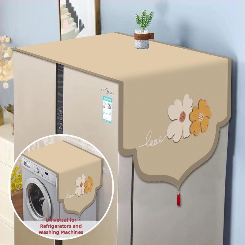 Set universal de protecție împotriva prafului pentru electrocasnice — fibre de poliester, stil modern minimalist, pentru frigider, mașină de spălat și cuptor cu microunde
