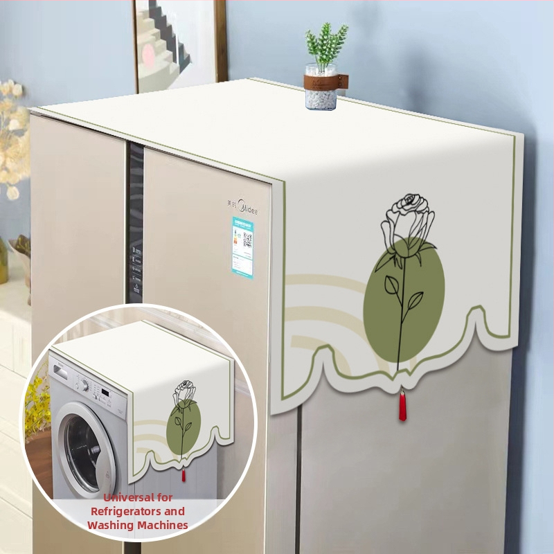 Set universal de protecție împotriva prafului pentru electrocasnice — fibre de poliester, stil modern minimalist, pentru frigider, mașină de spălat și cuptor cu microunde