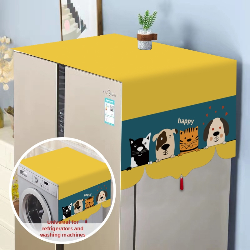 Set universal de protecție împotriva prafului pentru electrocasnice — fibre de poliester, stil modern minimalist, pentru frigider, mașină de spălat și cuptor cu microunde