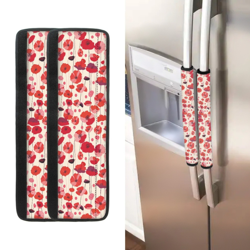 FORU Mănuși pentru mânere de uși, imprimeu cu frunză de arțar, poliester, set de două bucăți, personalizabil