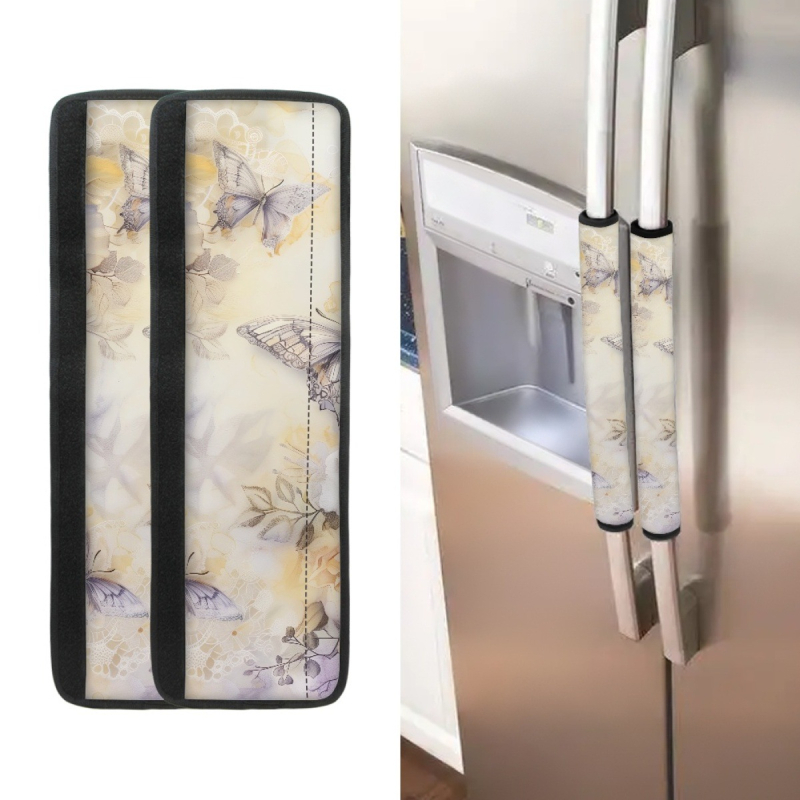 FORU Mănuși pentru mânere de uși, imprimeu cu frunză de arțar, poliester, set de două bucăți, personalizabil