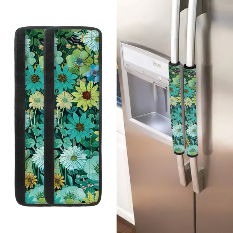 FORU Mănuși pentru mânere de uși, imprimeu cu frunză de arțar, poliester, set de două bucăți, personalizabil