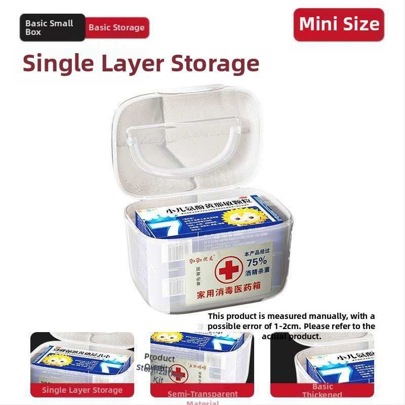 Fengzhe Gyógyszeres doboz, háromrétegű hordozható műanyag tároló, nagy kapacitás