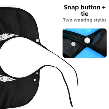 Μπιμπ φαγητού για ηλικιωμένους — αδιάβροχο, ανθεκτικό σε λαδώσεις, σατέν/PU ύφασμα, πολυεστέρας, ποικιλία σχεδίων