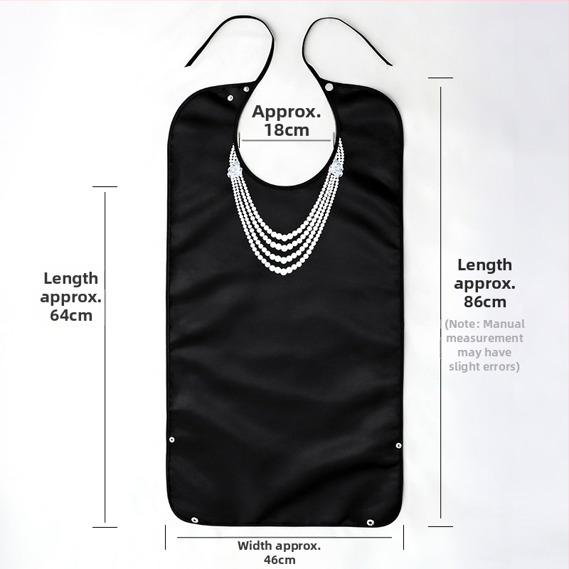 Лигавник за хранене на възрастни — водоустойчив, против масло, сатен/PU плат, полиестер, различни шарки