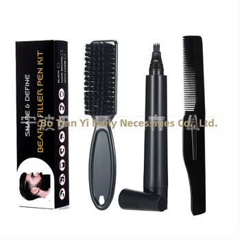 Σετ περιποίησης γενειάδας με στυλό γενειάδας, στυλό γέμισης, βούρτσας, χτένα διαμόρφωσης και ψαλίδια – νάιλον τρίχες, πλαστικό χειριστήριο, κουτί συσκευασίας, 1 σετ, TIANYI