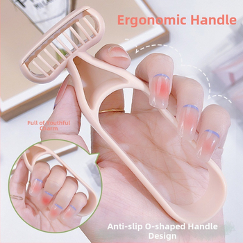 Uzacu griešanas nazis, manuālais skūšanas rīks ar importētu asmeni, korpuss no ABS un nerūsējošā tērauda