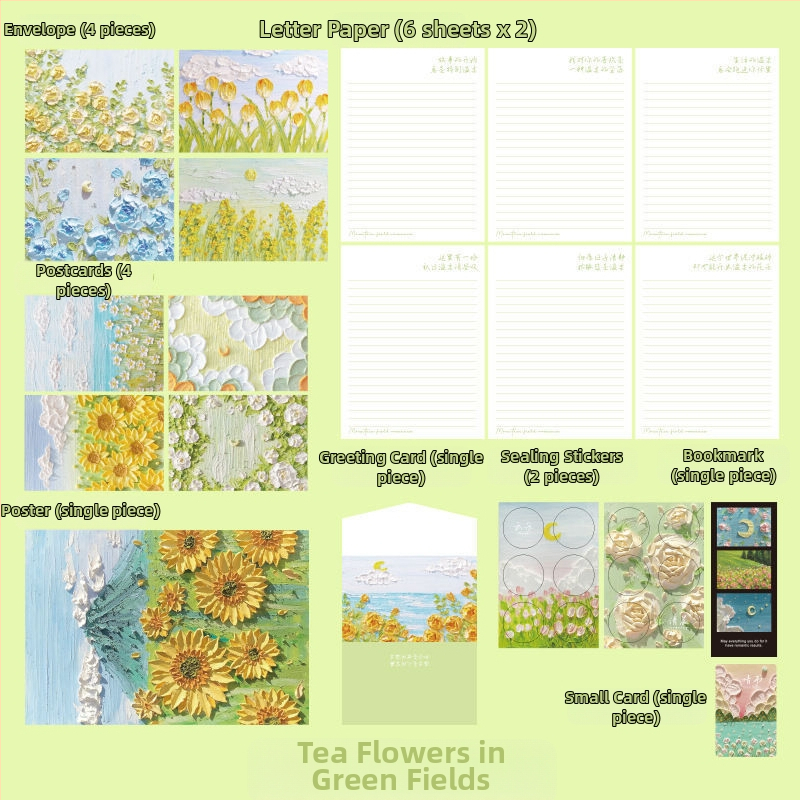 Promóciós postai üdvözlőlap pasztorális olajfestmény illusztrációval ünnepi üdvözletekhez; szokásos postai lapok; nem testreszabható.