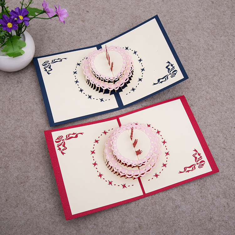 Čestitka 3D pop-up - bronziranje, izrezivanje (Brand: Ruyi Lin; Materijal: Poseban papir; Proces: Tisak, bronziranje, izrezivanje, UV premaz, laminiranje; Stil: Jednostavan i moderan)