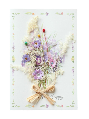 Χειροποίητη ευχετήρια κάρτα με αποξηραμένα λουλούδια, αγροτικού στυλ, για Ευχαριστίες, Χριστούγεννα και Πρωτοχρονιά – κατάλληλη για επιχειρήσεις και γενέθλια