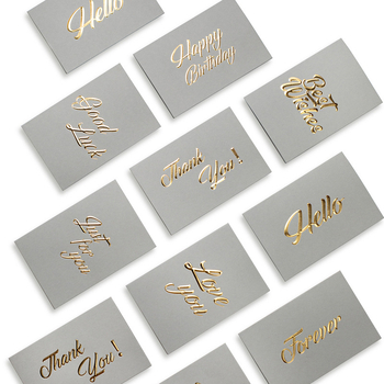 Zahvalnica za osoblje, jednostavan i moderan stil, brončano foliranje, Jingchi, specijalni papir, kategorija: čestitke