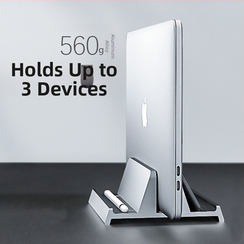 Στήριγμα κάθετης τοποθέτησης για φορητό υπολογιστή, κράμα αλουμινίου, 546 γρ, συμβατό με τους περισσότερους φορητούς, επιτραπέζιος τύπος