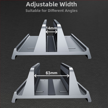 Στήριγμα κάθετης τοποθέτησης για φορητό υπολογιστή, κράμα αλουμινίου, 546 γρ, συμβατό με τους περισσότερους φορητούς, επιτραπέζιος τύπος