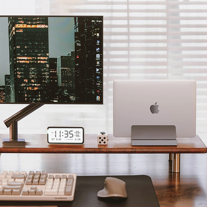 Стойка за лаптоп във вертикално положение, алуминиева сплав, 546 г, подходяща за повечето лаптопи, настолен тип